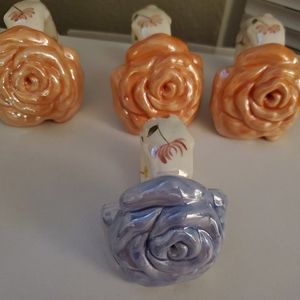 Milson & Louis 4 Handpainted Nappkin Holders